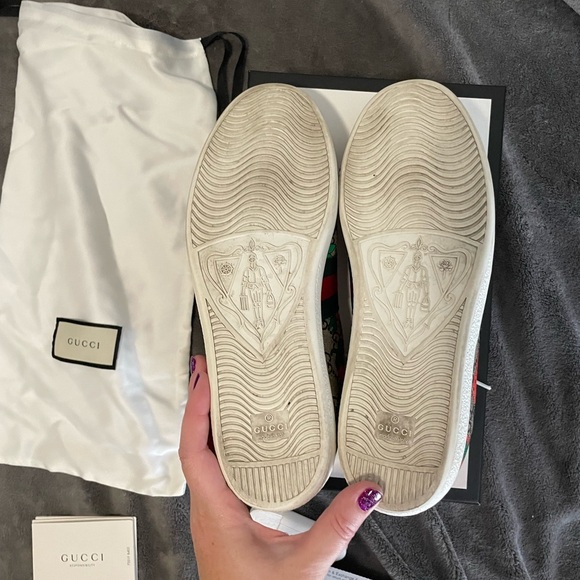 🍓 Gucci ace strawberry logo sneakers box women’s 42m IT, 12m US, 9m UK preown - Picture 7 of 14